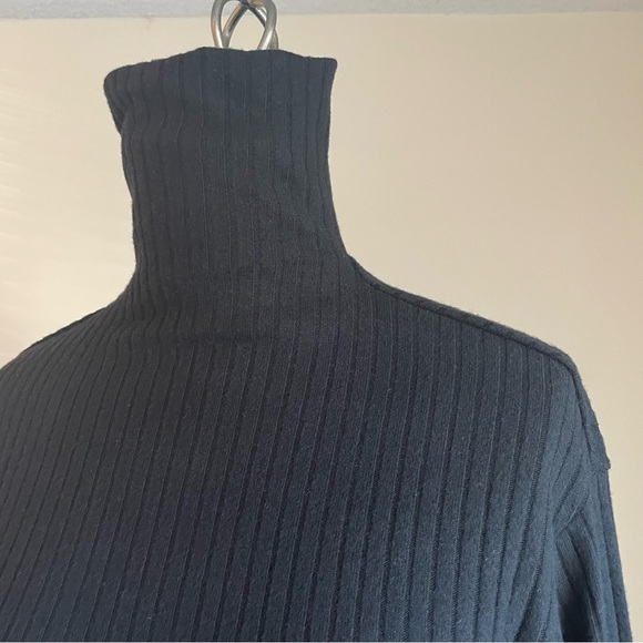 F120 ENZA COSTA Sweater Rib Dress Black - Picture 7 of 8